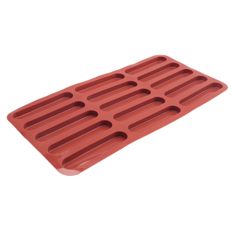 Tiramisu Finger Biscuit Silicone Mould,15 Cavities Cereal Bars Baking Mould9407