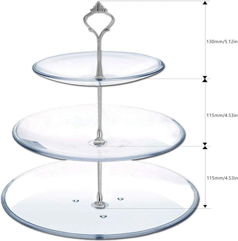 3 Tier Cake Stand Hardware Kits Heavy Duty for Tiered Fruit Cake Plate Stand ... gallery