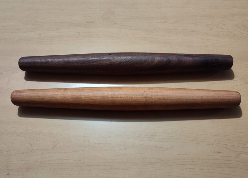 Wood Rolling Pin Amish Handmade – Large French Plain