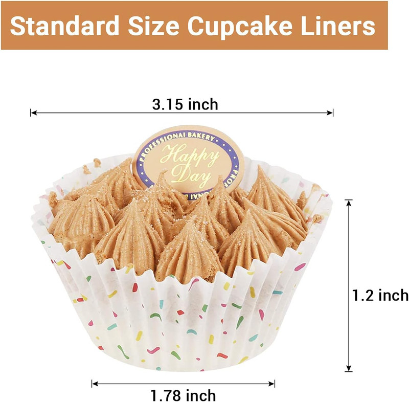 Candy White Cupcake Liners - Standard Baking Cups Odorless Greaseproof Paper Mu gallery