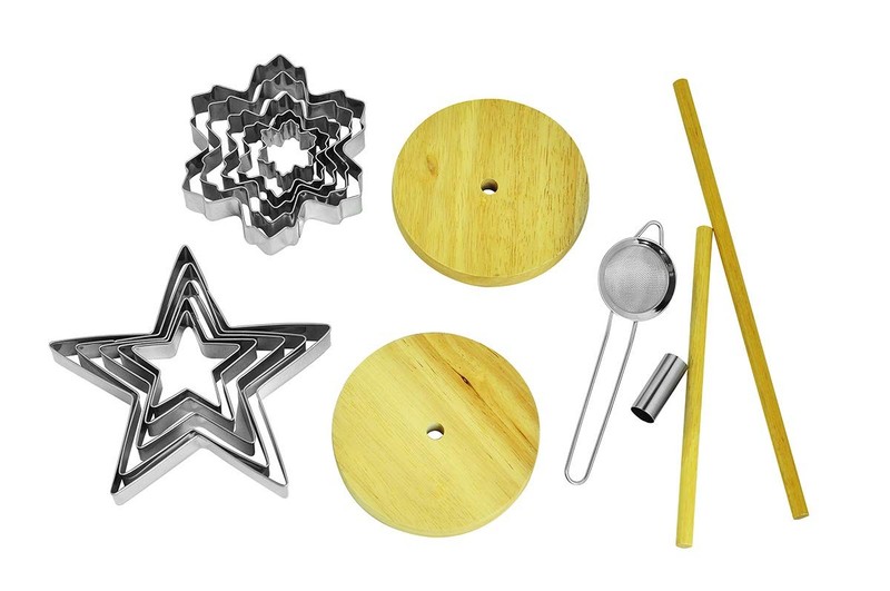 16 PCS Star Shaped Cookie Molds Set for Christmas Tree Display with Recipe gallery