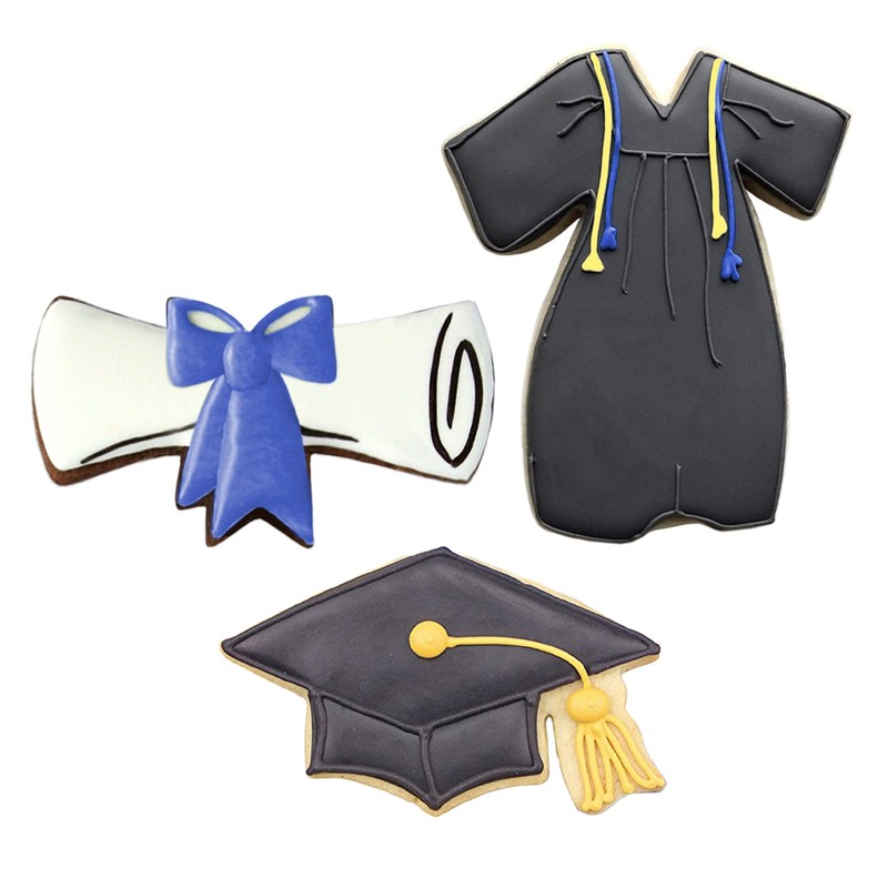 Graduation Cookie Cutters 3-Pc. Set Made in the USA by Ann Clark, Graduation ... gallery