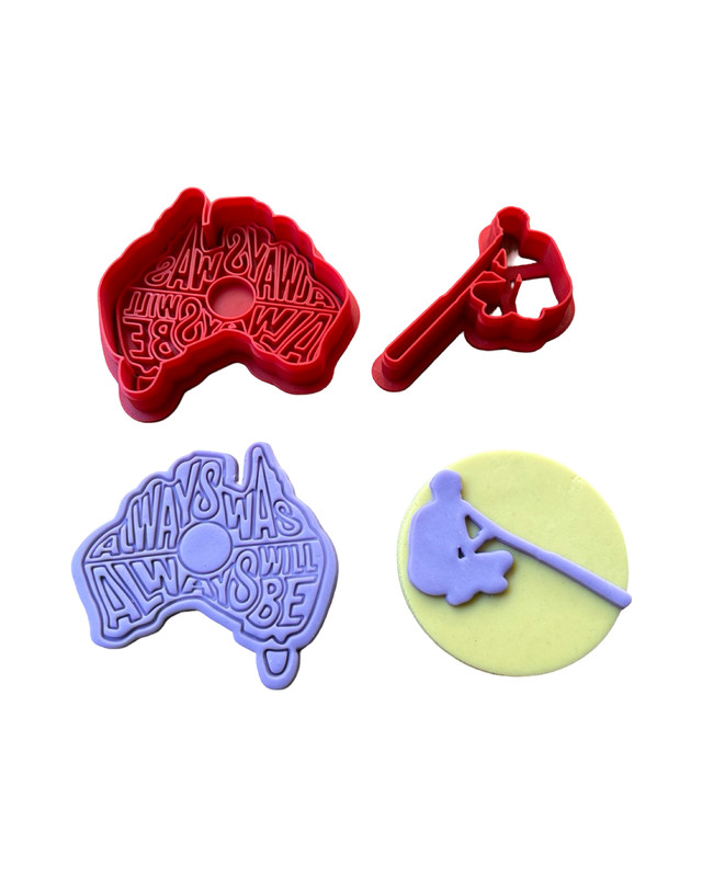 Always was cookie cutter stamp Australia map NAIDOC week Aboriginal people Didge