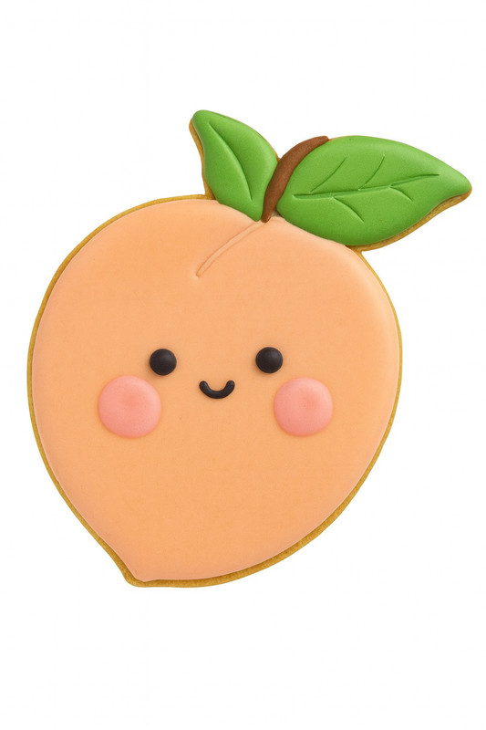 Peach 3'' Cookie Cutter Fresh Fruit Sugar Cookies Farmers Market Metal gallery