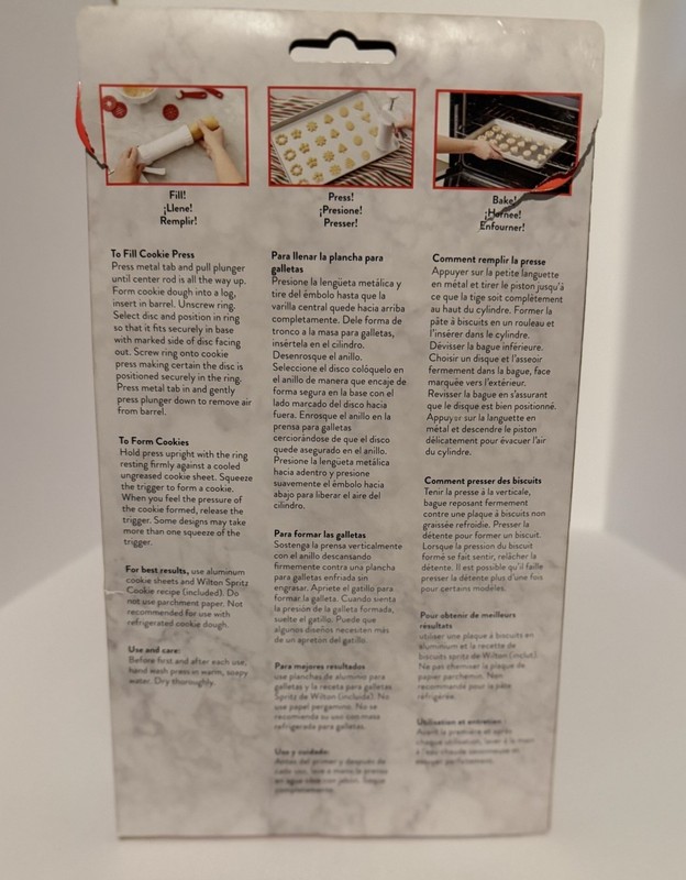 Wilton Cookie Press Set White Plastic & Metal With Handle 12 Discs gallery