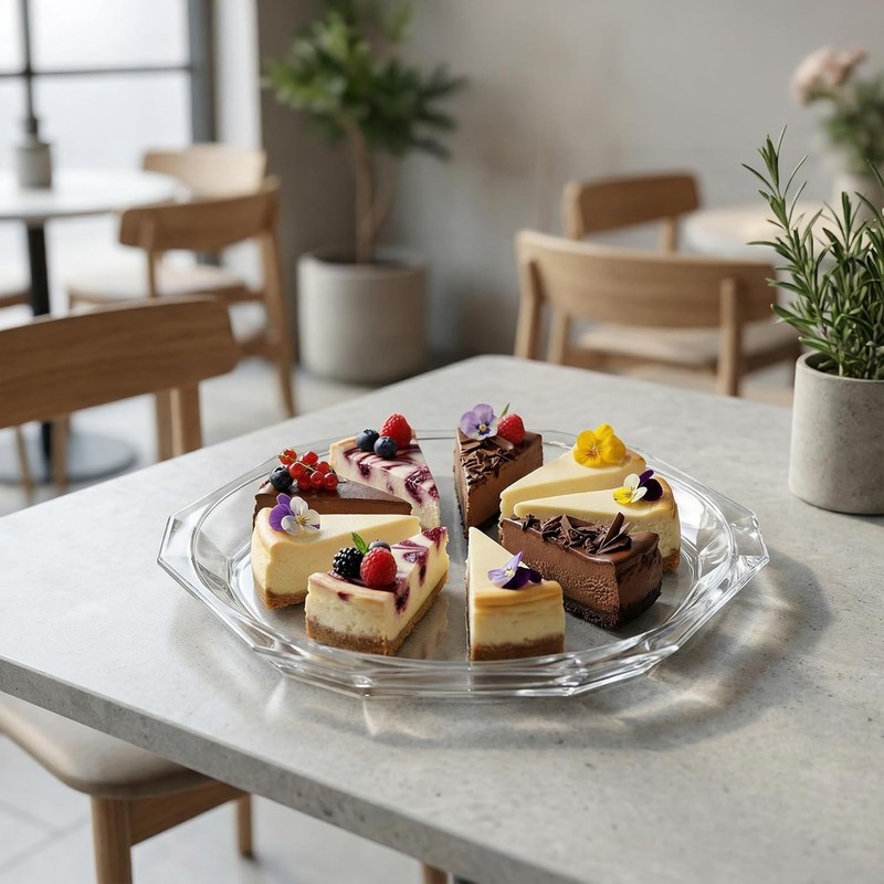 Patisserie Cake Glass Serving Platter 12” 30 cm – Elegant Clear Presentation gallery