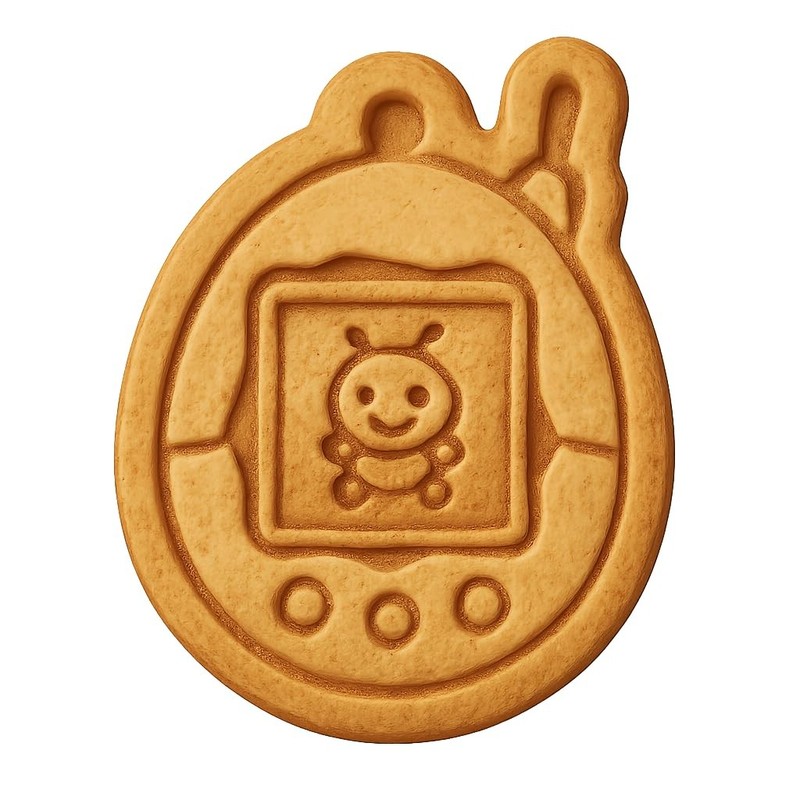 Y2K Nostalgia: Digital Pet Cookie Cutter & Stamp, Fondant & Clay - 4x3
