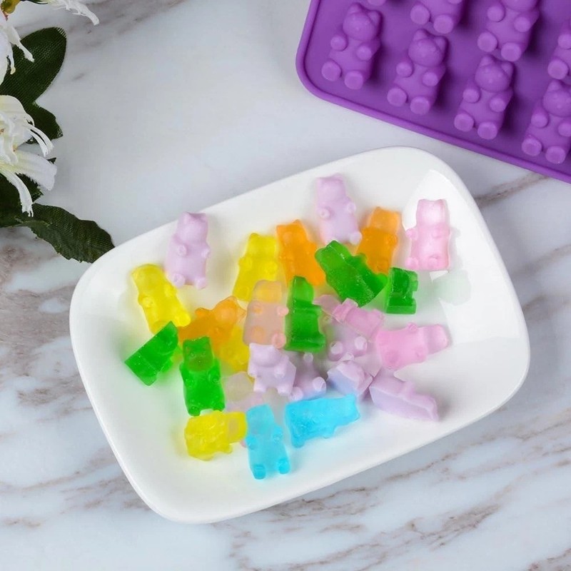 Gummy Molds Bear Candy Silicone - Mini Size Chocolate Gummy Molds with 2 Drop... gallery