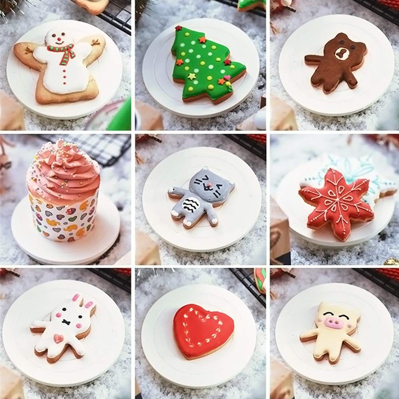 4.7 inch 12cm Round Cookie Decorating Turntable, Rotating Cake Turntable Stan... gallery