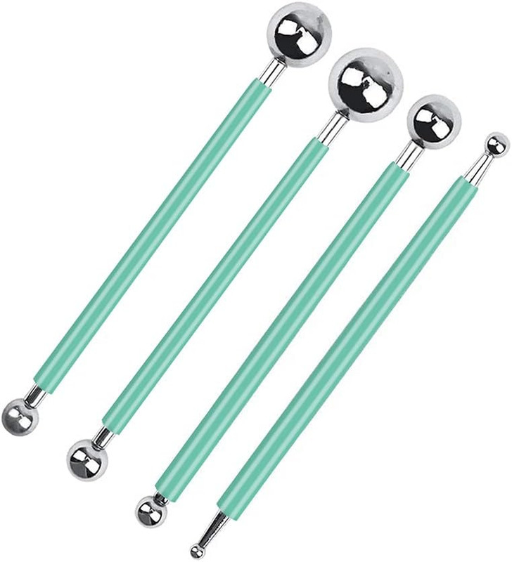 4 x Fondant Cake Decorating Clay Flower Sugarcraft Ball Model DIY Tool 8 Size... gallery