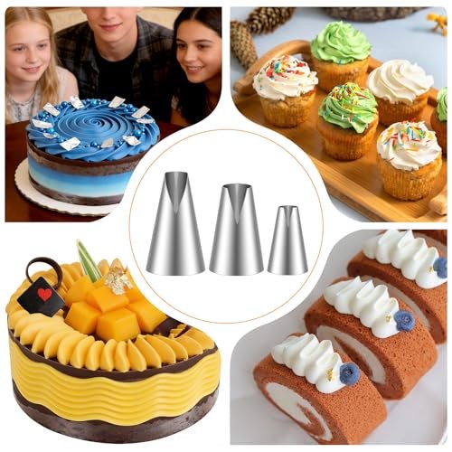 3 Pieces V-shaped Piping Tips Set, Russian Piping Tip Set, Cake Decorating gallery