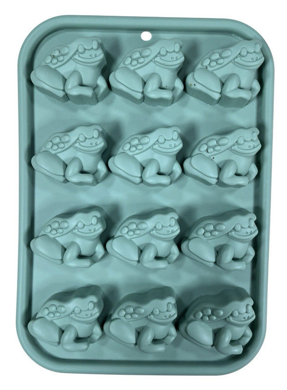 Silicone 12 Frog Chocolate Mold Candy Molds Ice Soap Whimsical Frogs