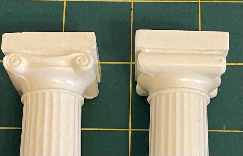 Vintage Lot of 6 Wilton White Grecian Greek 5" Cake Pillars Ionic Columns gallery