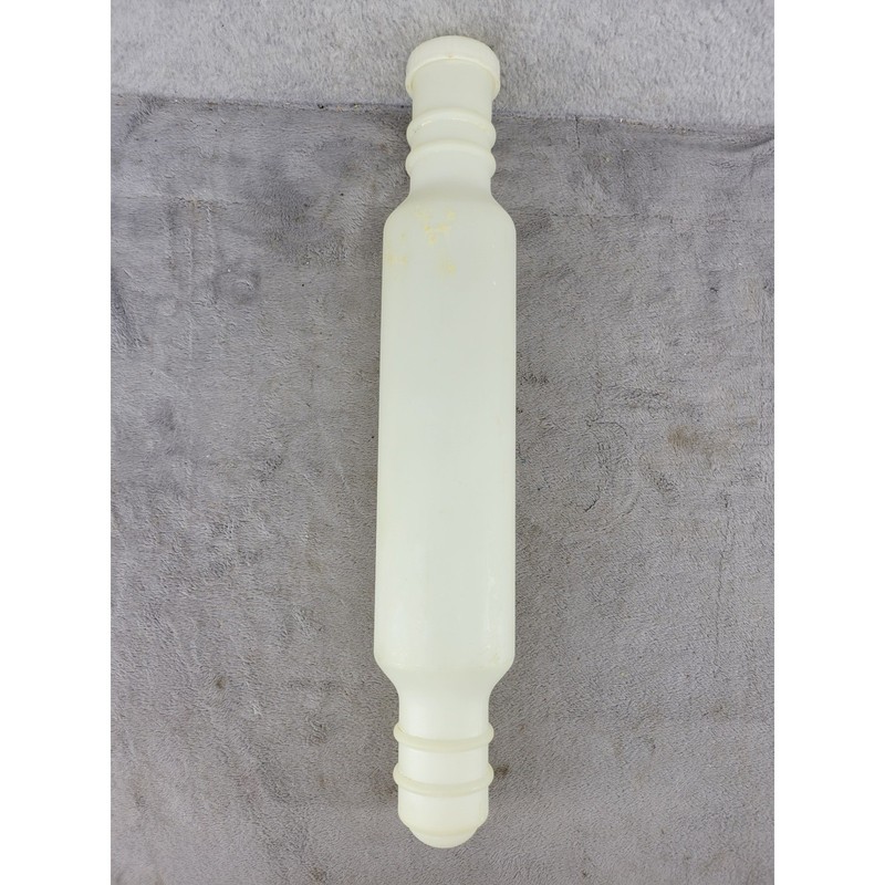Vintage Tupperware Fillable Rolling Pin Off White Cream Plastic Retro Baking