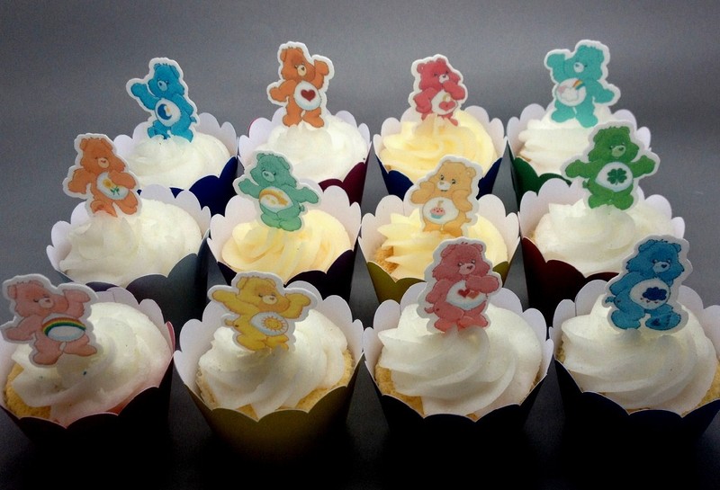 EDIBLE Care Bears Wafer Card Sheet Stand Up Cupcake Cake Toppers Uncut gallery