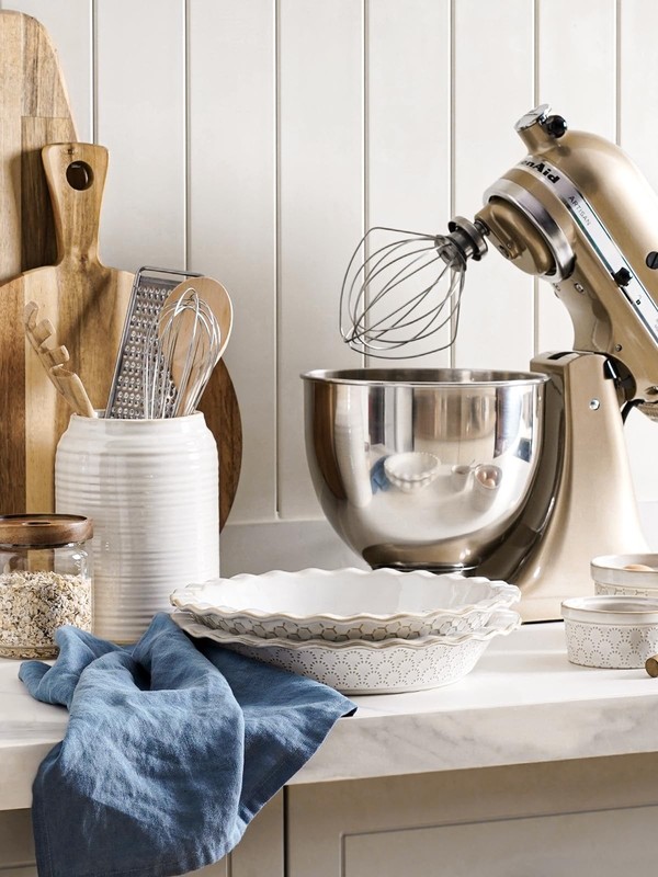 LE TAUCI Pie Pans for Baking 9 36 oz, Arctic White(Honey Comb+Fireworks) gallery