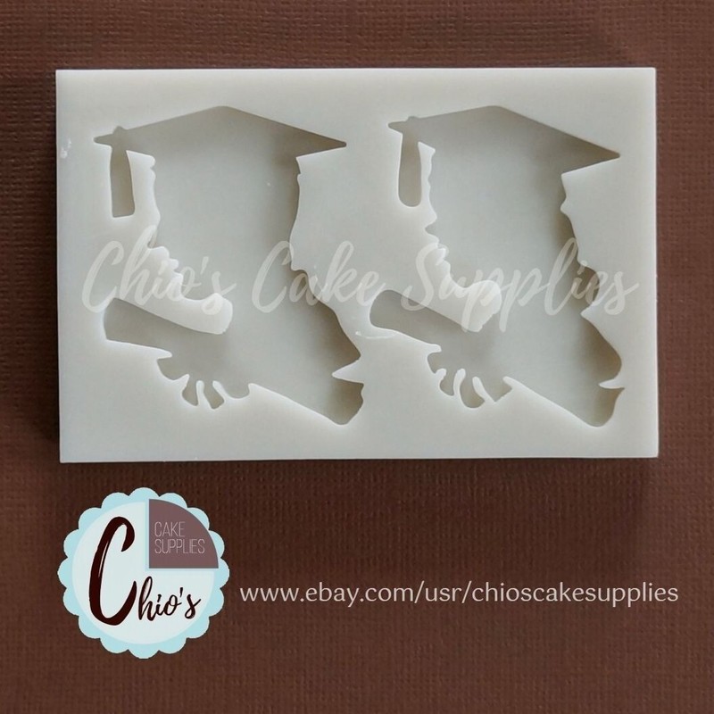 Graduated Girl & Boy Silicone Mold. Graduation Themed silicone mold. gallery