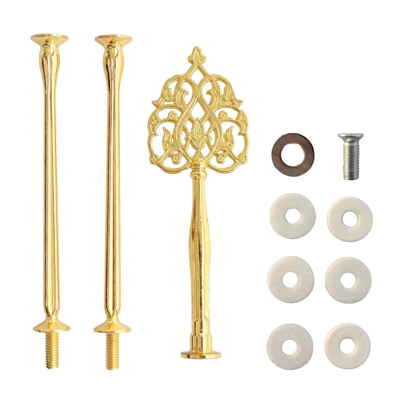 3 Tier 14″ Heavy Metal Cake Stand Holder Fruit Plate Stand Fitting Hardware R…