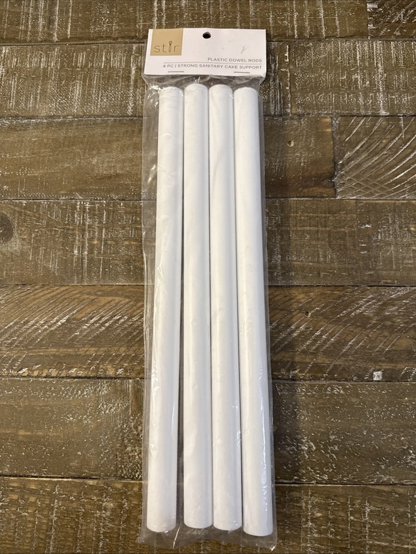 Stir 4 Piece Plastic Dowel Rods Cake Support