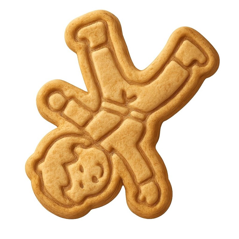 Karate Boy Mid-Flip Cookie Cutter & Stamp, Fondant & Clay – 4×3.1