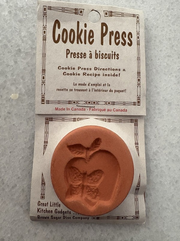 Clay Cookie Press Set: Fairy, Rooster, Apple, Ginger Man + Recipes + Directions gallery