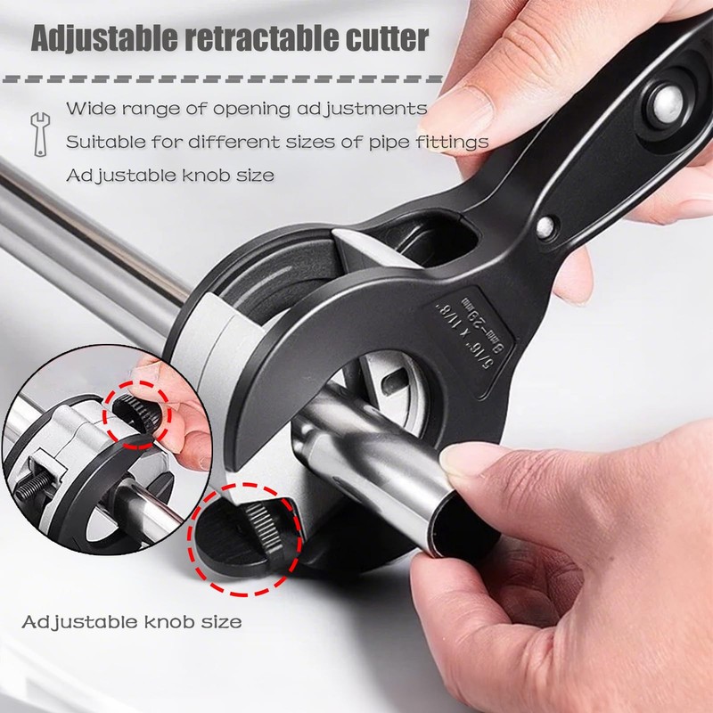 Ratcheting Copper Pipe Cutter 5/16 to 1 1/8 inches Compact Tubing Cutter with De gallery