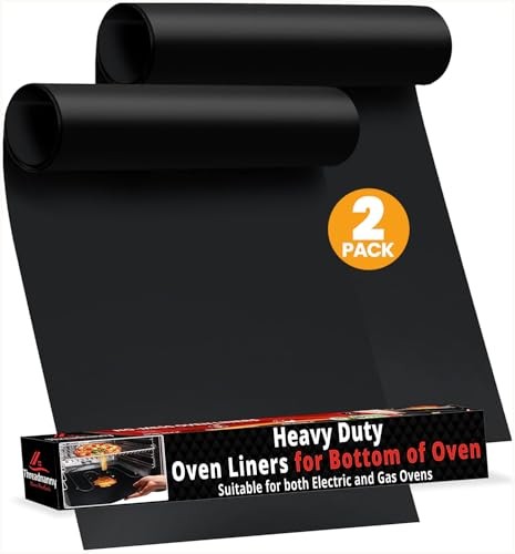 Oven Liners – Thick Heavy Duty 17×25 2 Pack Non-Stick Reusable Mats – BPA &