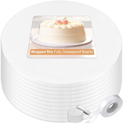 BOARDS+ Cake Drums 10 Inch 12 Pack | 1/2″ Thick Cake Rounds | Free Prop Up To…