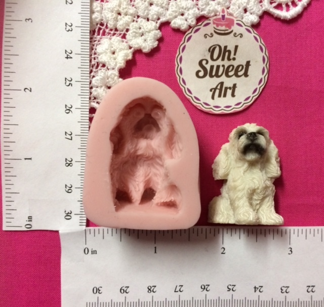 Dog Puppy IV doggie Silicone Mold Food Cake Decoration soap Cupcake (FDA) gallery
