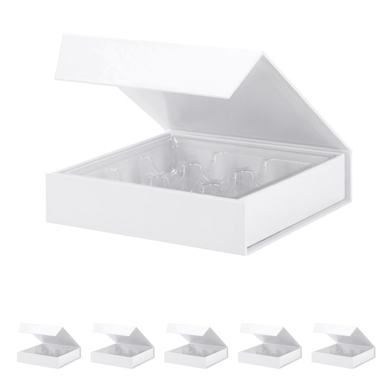 6 Truffle Boxes Chocolates Boxes White Truffle Gift Boxes Packaging With 9piece