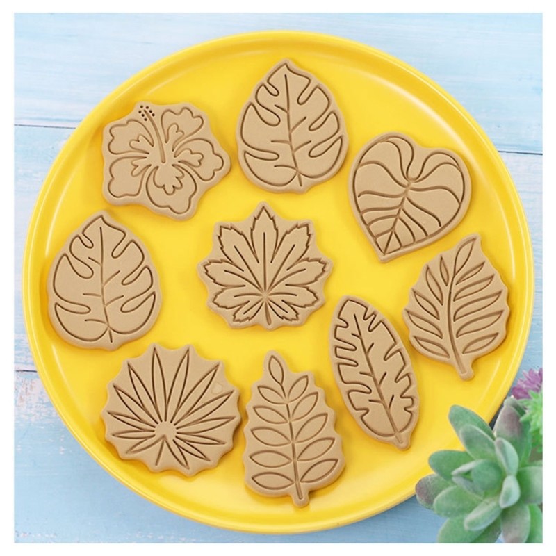 16Pieces/set Cookie Cutter-Molds Plastic DIY Leaf Shaped Cake Candy Fondant Mold gallery