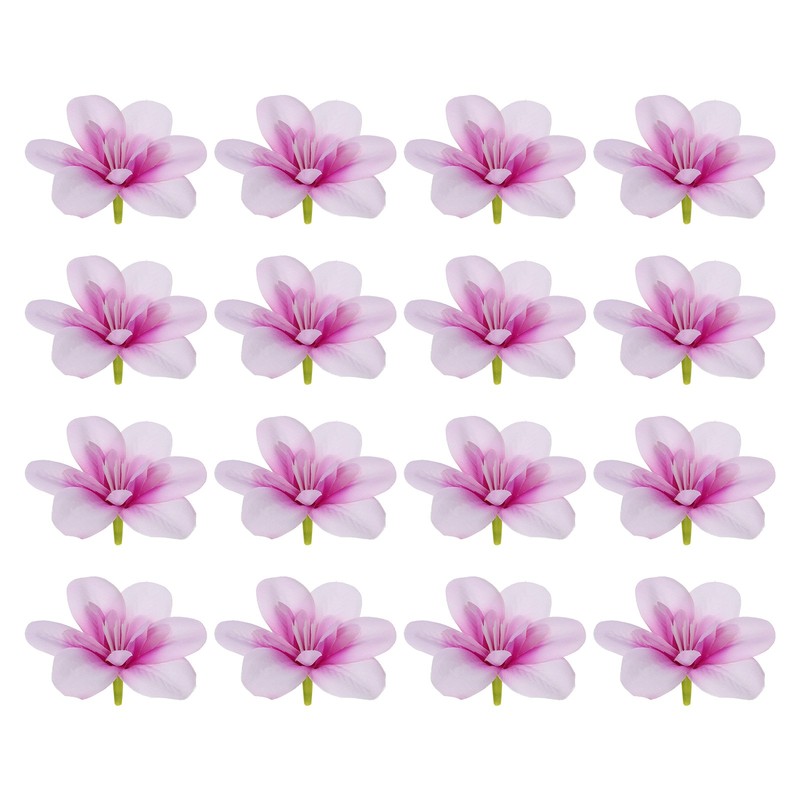 24Pcs Artificial Orchid Petals Faux Orchid Flower Head Fake Flowers Light Purple