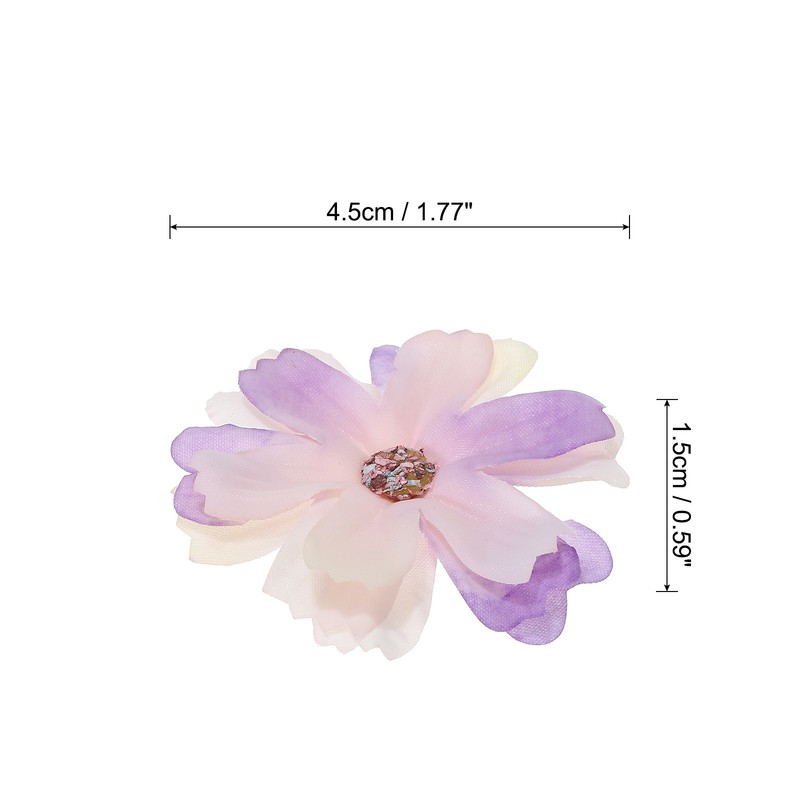 30Pcs Fake Flower Heads Flower Mini Artificial Silk Flowers Light Purple gallery