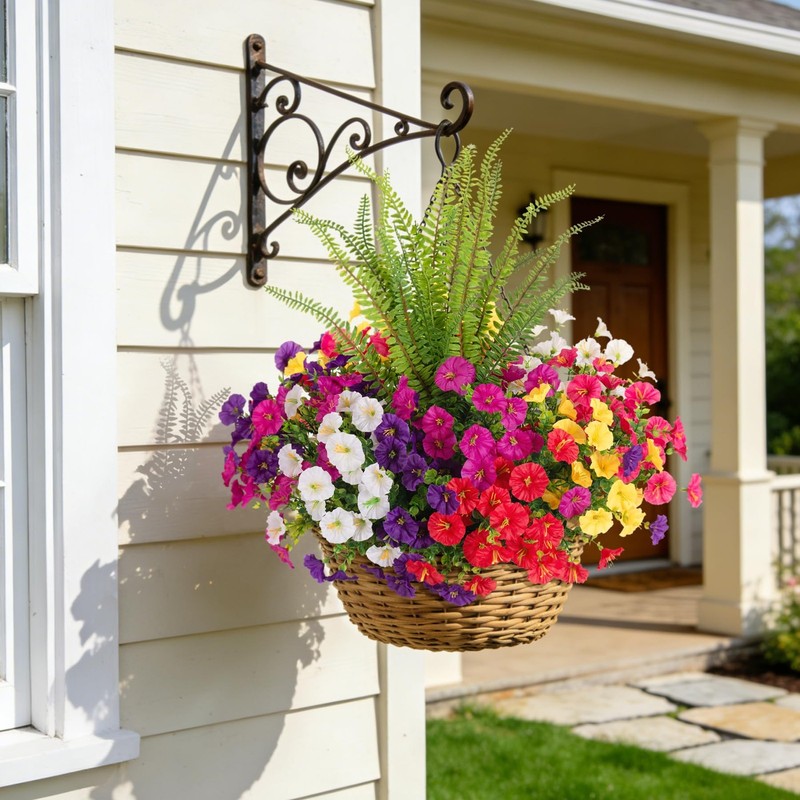 Artificial Flowers Fake Plants for Outdoors Decoration, 1 inch, Mixed Color gallery