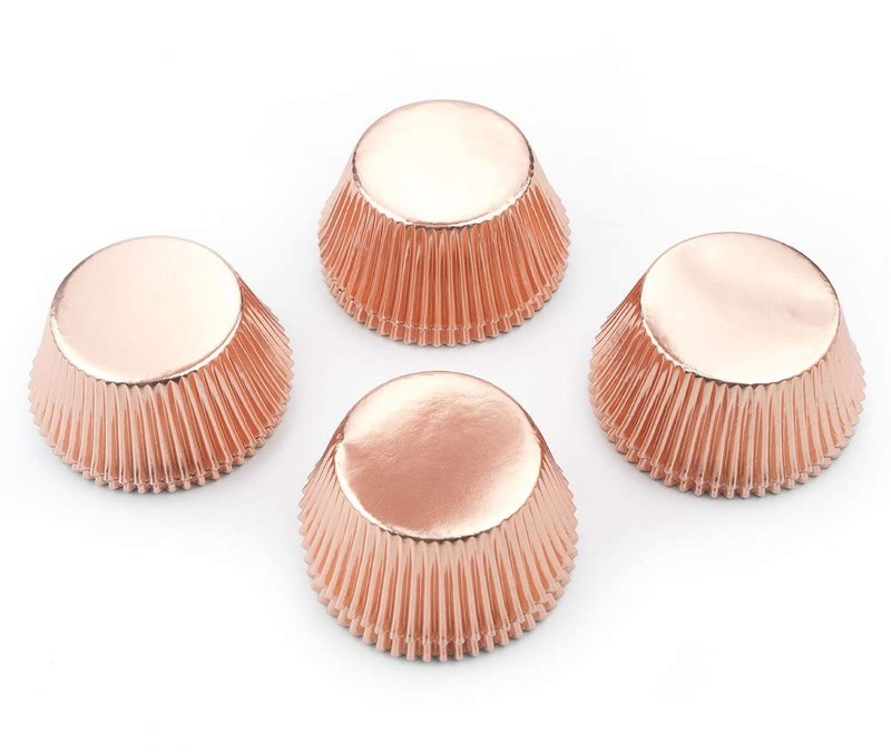 Rose Gold Metallic Foil Cupcake Liners Standard Baking Muffin Cups 200 Count gallery