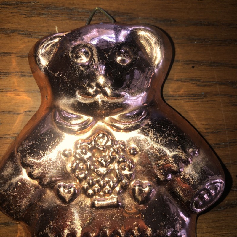The Cook's Bazaar Made In Korea Teddy Bear Copper Plated Metal Ornament gallery