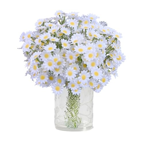 Artificial Daisy FlowersPcs Small White Fake Daisies Flowers 3 Bundles 10 18