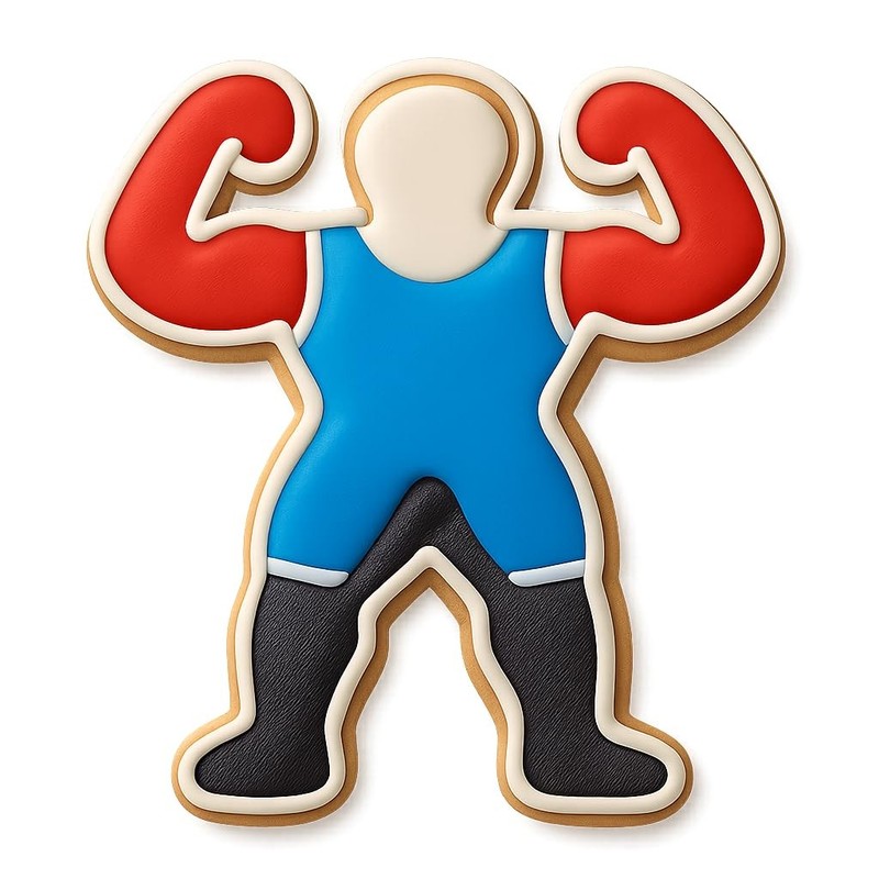Bodybuilder Pose Cookie Cutter & Stamp, Fondant & Clay – 3×4