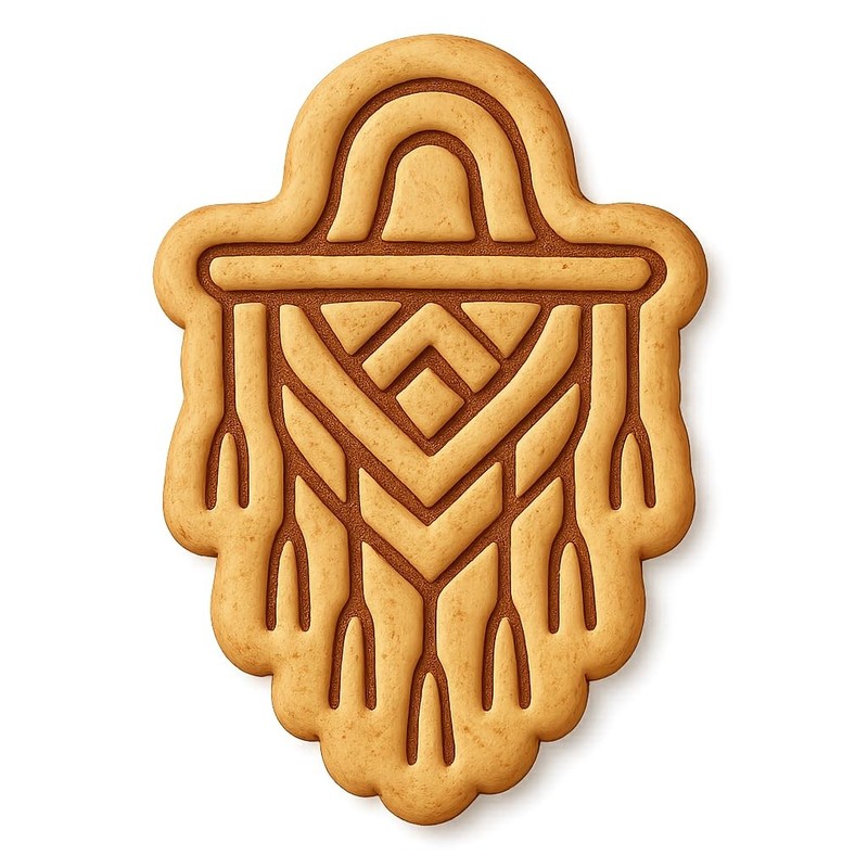 Macrame Boho Cookie Cutter & Stamp, Fondant & Clay – 4×2.8