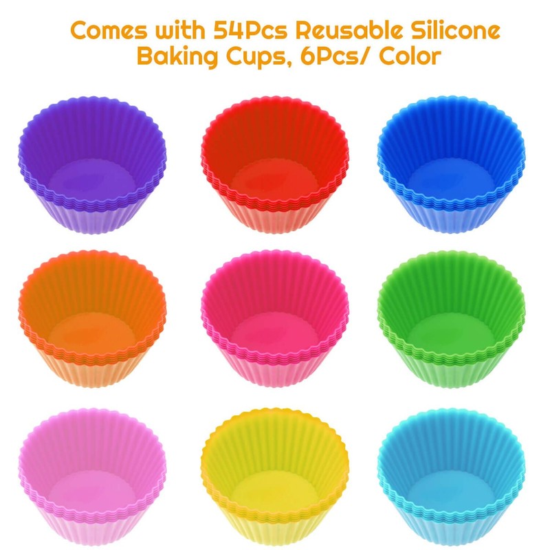 Silicone Muffin Cupcake Baking Cups Reusable Muffin Liners Holders for Muffins gallery
