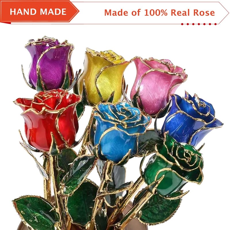 Aliverose Roses 24K Gold Rose Made From Real Rose - Unique Design Gold Plated gallery