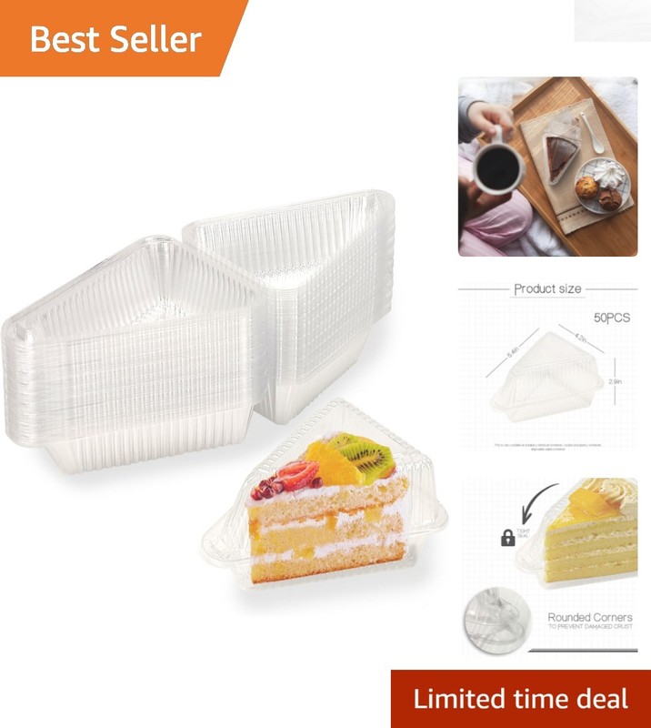 Stackable 50Pcs Disposable Cheesecake Containers – Elegant Take-Out Solution