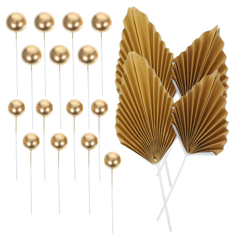 1 Se Of Diy Palm Leaves Decorating Party Cake Balls Decorations Cupcake Topper gallery