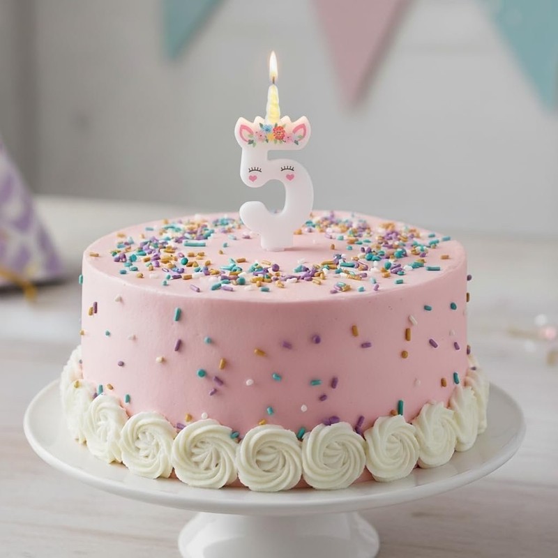 Unicorn Birthday Candle - Number 5 Birthday Candle, Unicorn Birthday... gallery