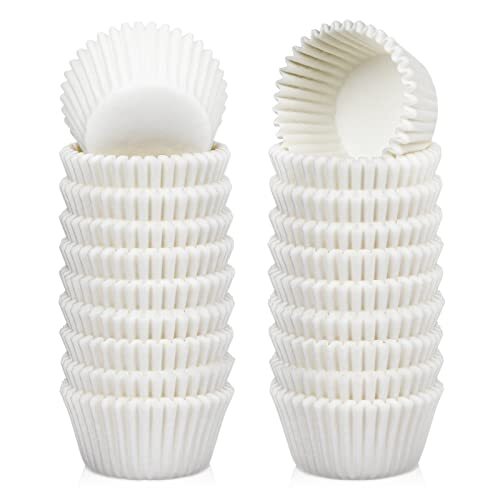 500 Count Mini Cupcake Liners White Muffin Liners Greaseproof No Smell Small Cup