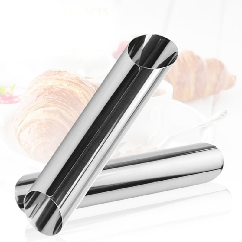 3PCS Stainless Steel Cylindrical Shaped Cannoli Forms Pastry Molds Mini Cannoli gallery