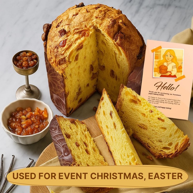 12 oz Easter Bread Paper Mold Paska Kulich |12 pcs| Easter Bread Forms Panett... gallery