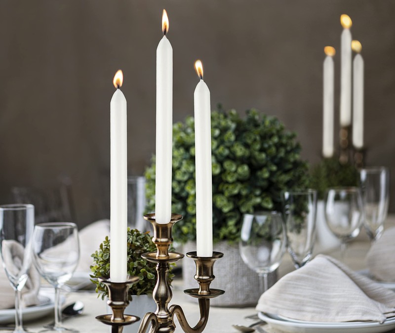 BOLSIUS 10 Count Household White Dinner Candles - 9 Inches - 9 Inches, gallery