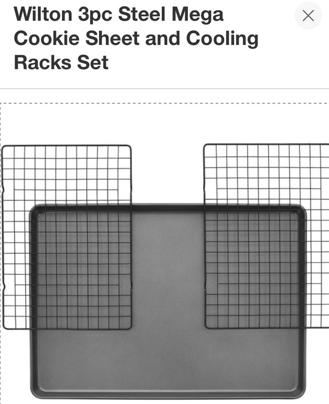 New. 3 Individually wrapped, set of 3 (1 nonstick baking pan & 2cooling racks) gallery