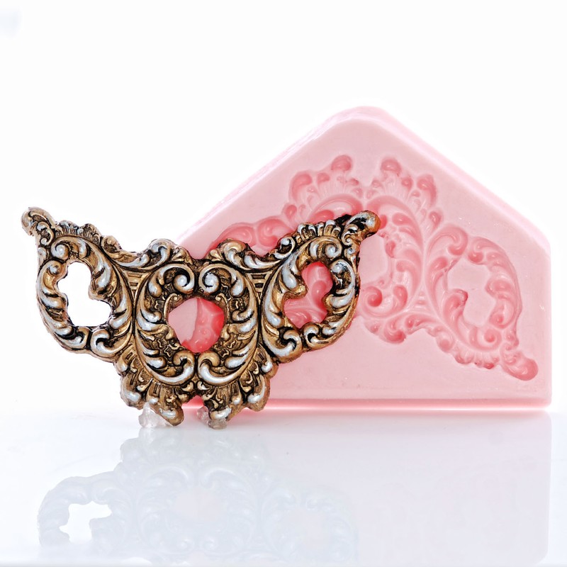 Silicone Scroll Mold Fondant Chocolate Sugar Resin Polymer Clay Metal Clay (736)